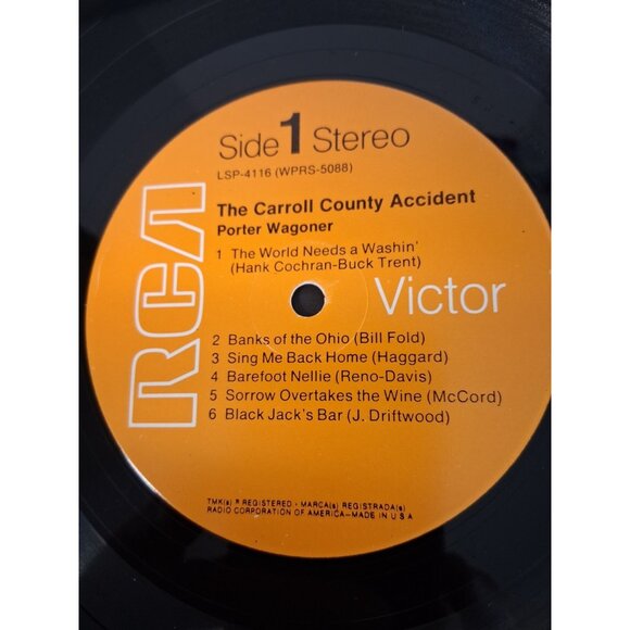 Porter Wagoner The Carroll County Accident LSP-4116 Vinyl Record '69 Country VG+ - Picture 4 of 12